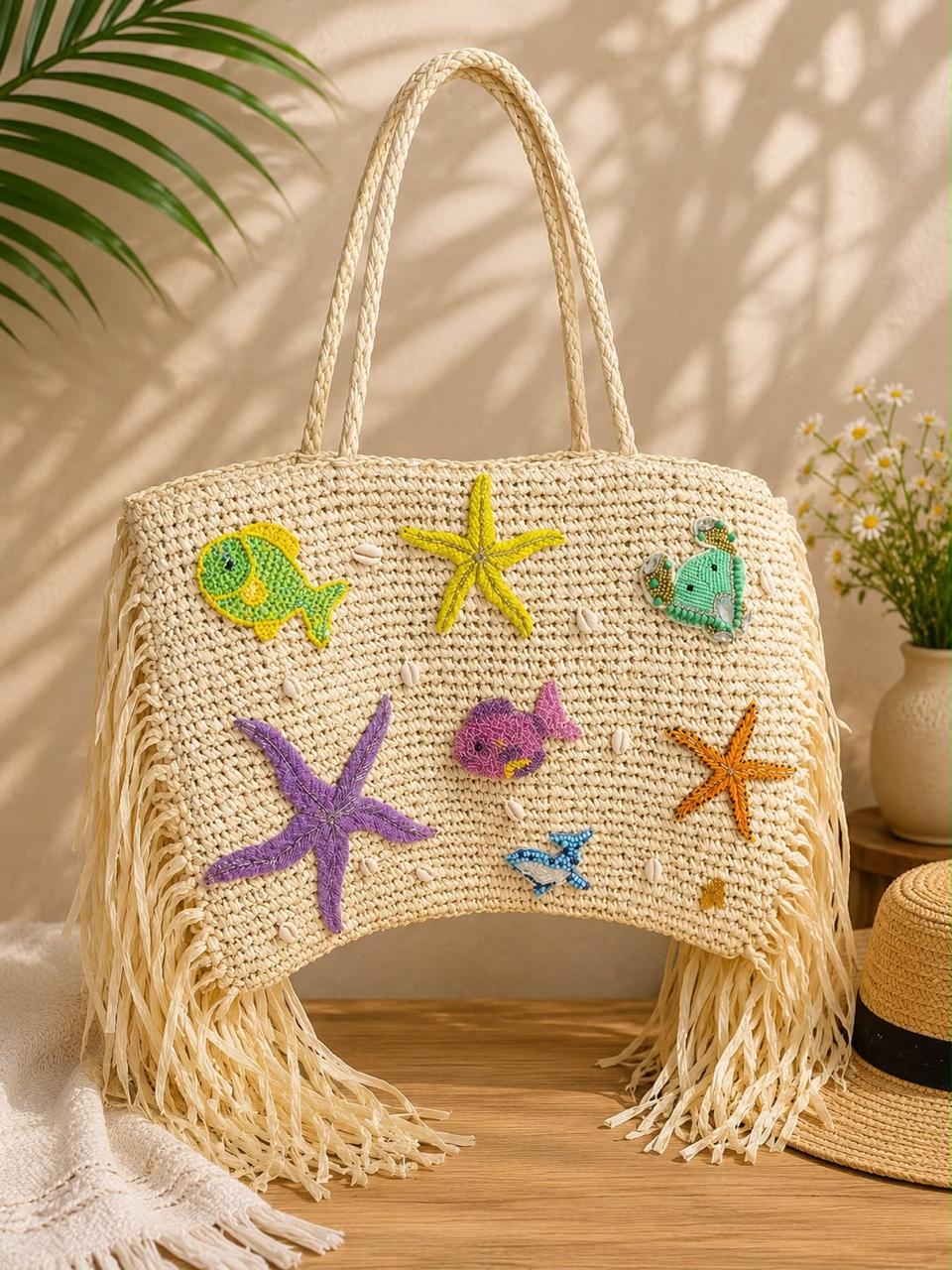Sea Creatures Beach Bag