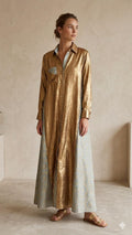 Copper Gold Shirt Dress